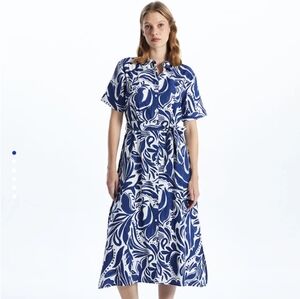 New Joie Floral Maxi Shirt Dress With Belt